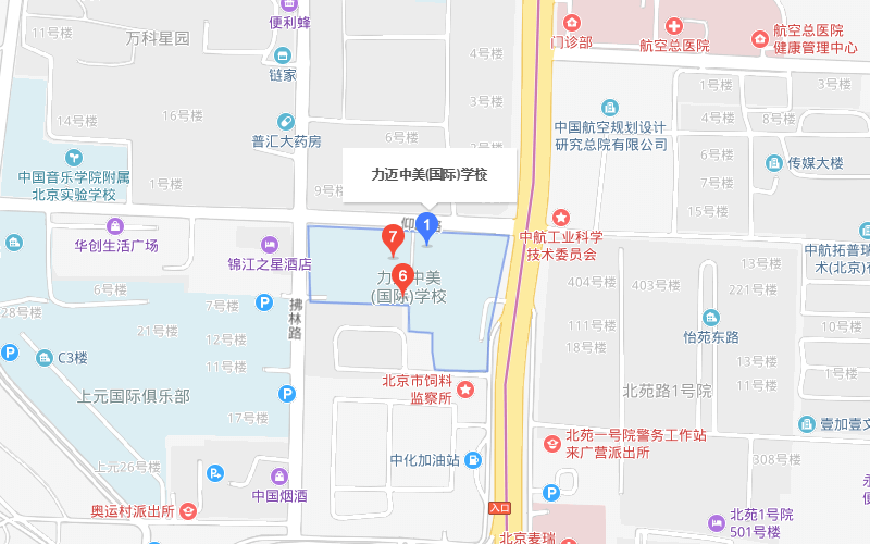 北京力邁中美國際學校地圖圖片