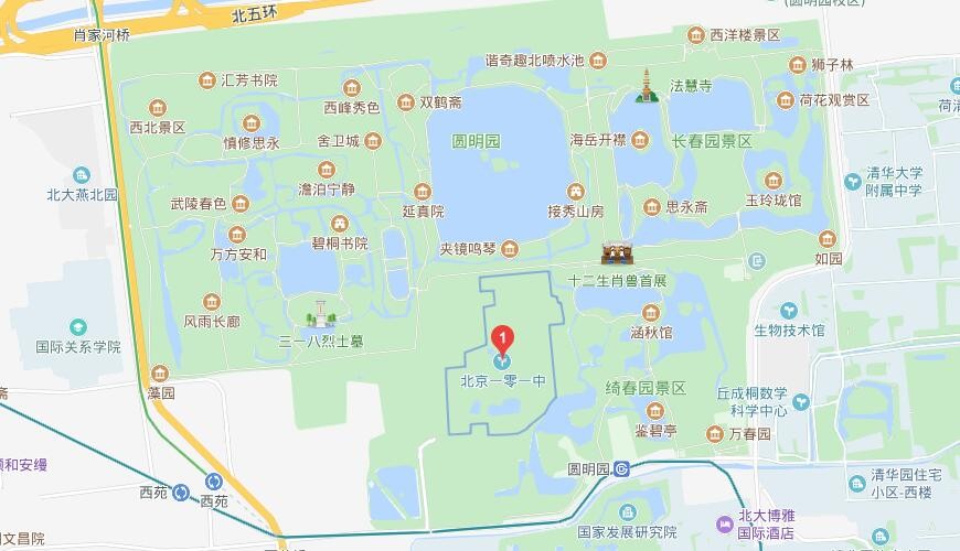 北京一零一中學(xué)國(guó)際班地圖圖片