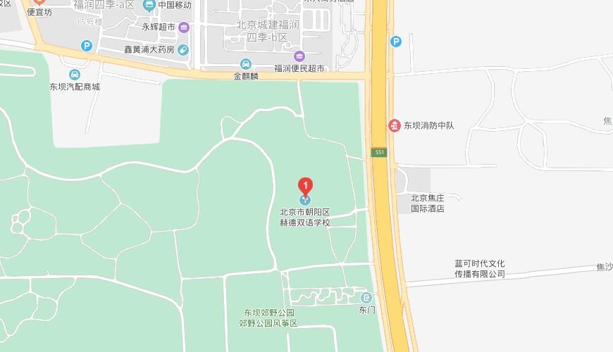 北京市朝陽區(qū)赫德學(xué)校地圖圖片
