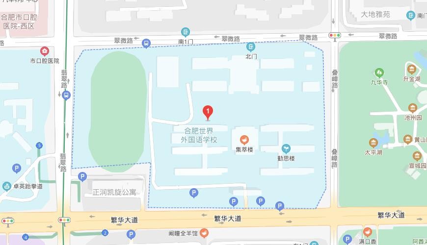 合肥世界外國(guó)語(yǔ)學(xué)校地圖圖片