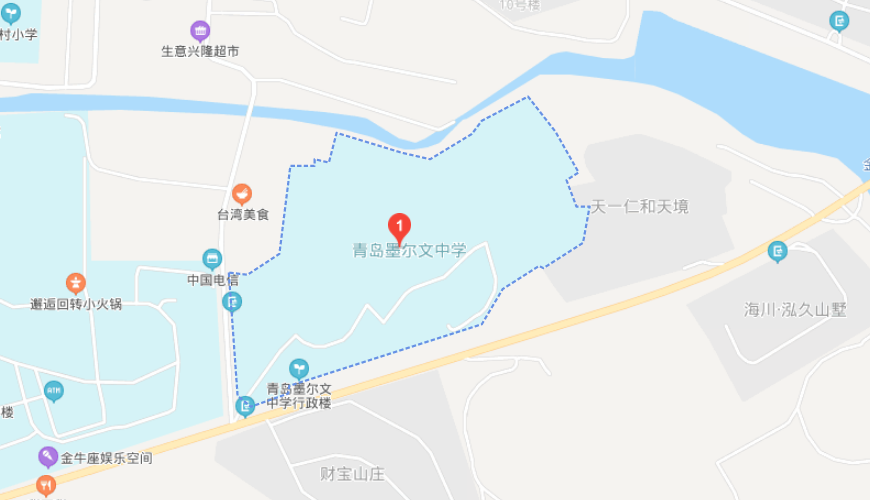 青島墨爾文中學(xué)地圖圖片