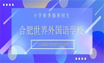 合肥世界外國語學(xué)校（小學(xué)部）春季插班招生公告圖片