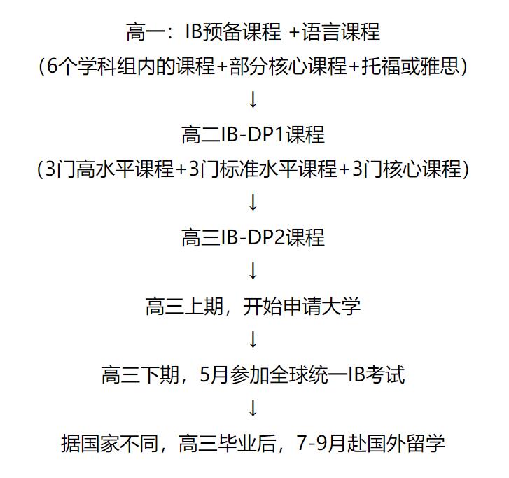 成都樹德中學國際高中IB課程流程