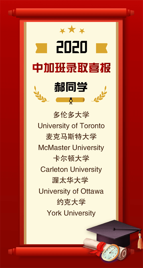 中加班·多倫多大學(xué)錄取捷報(bào)01