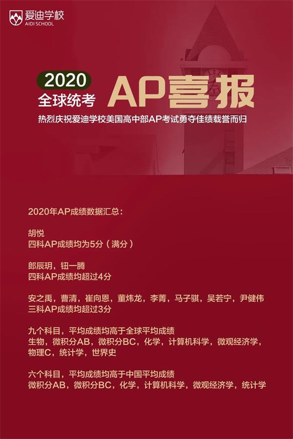 北京愛迪2020AP喜報