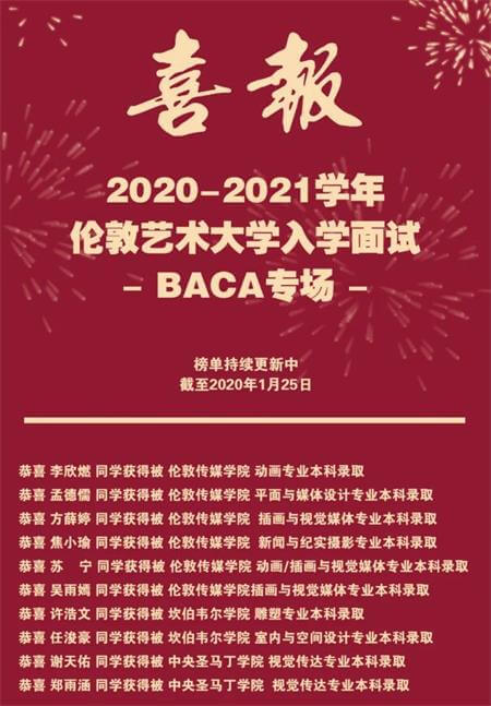 BACA國際藝術(shù)教育中心喜報