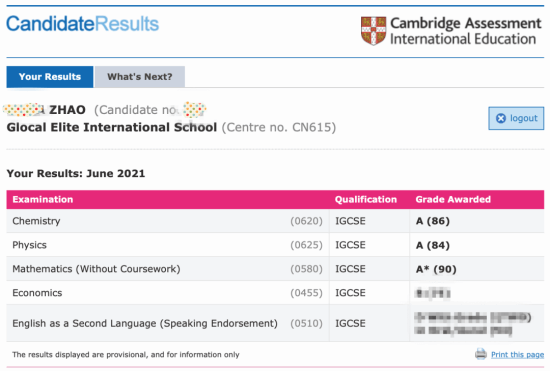 IGCSE 喜報(bào)04